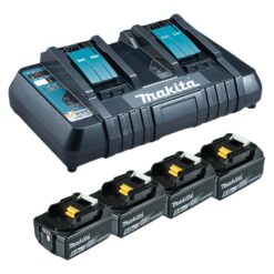 Makita DC18RD snabbladdare 18V med 4 medföljande batterier