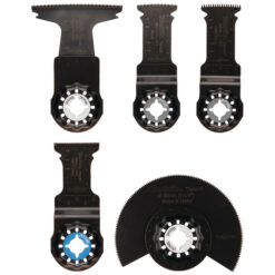 Makita E-24935 STARLOCK multiverktygssats med 5 blad utlagda