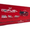 Milwaukee M18 FRAD2-0 Fuel Super Hawg vinkelborrmaskin, förpackningens baksida med funktioner
