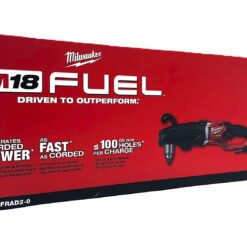 Milwaukee M18 FRAD2-0 Fuel Super Hawg vinkelborrmaskin, förpackning sedd framifrån i vinkel