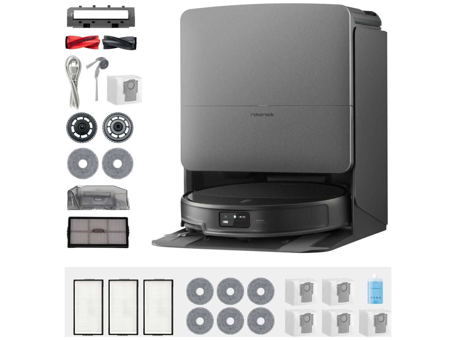 Roborock Saros 20 Complete Robotdammsugare Svart