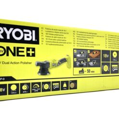 Ryobi R18P-0 bilpolerare 18V med specifikationer och användningsområden på förpackningen