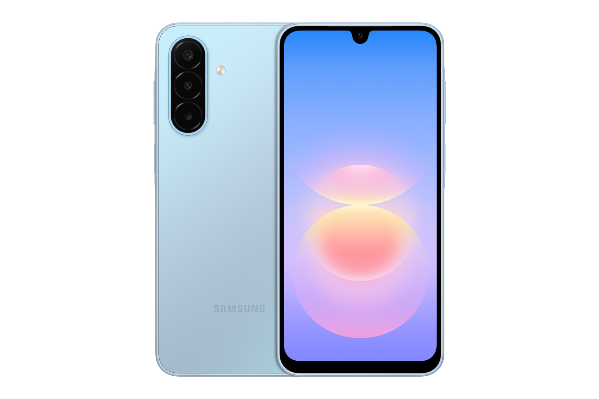 Samsung Galaxy A18 LTE i blått