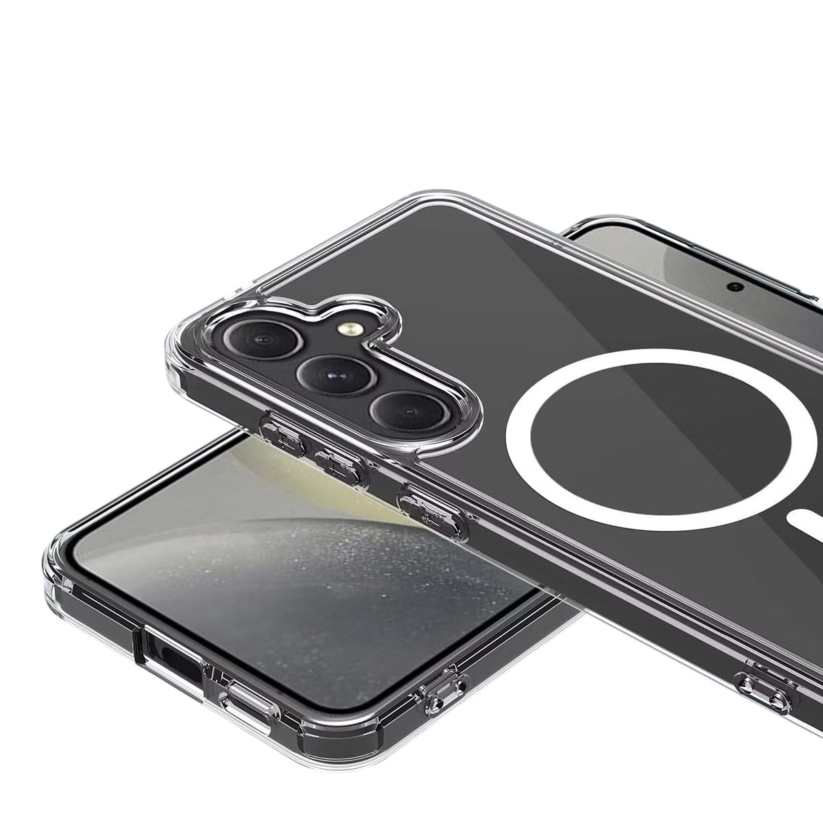 Samsung Galaxy S24 FE mobilskal MagSafe transparent - kameraskydd närbild
