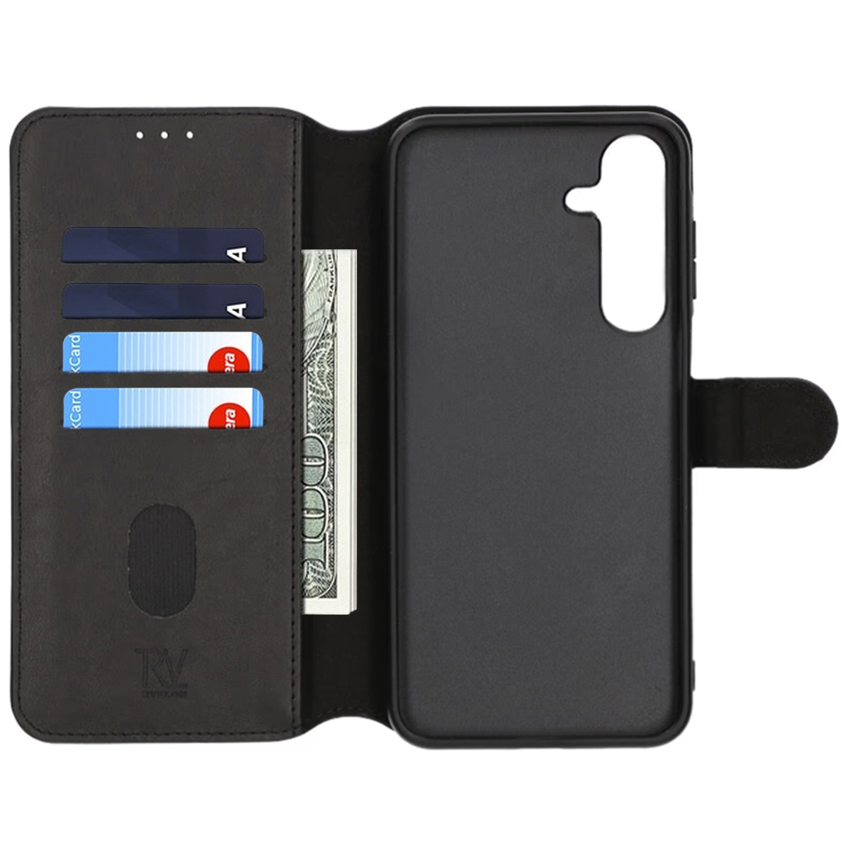 Samsung Galaxy S25 Plånboksfodral Magnet Svart bild 2