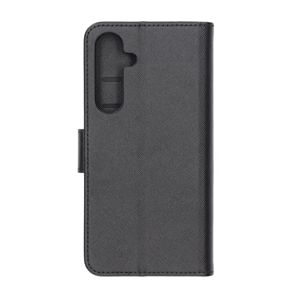 Samsung Galaxy S25 Plus plånboksfodral svart, i stativläge