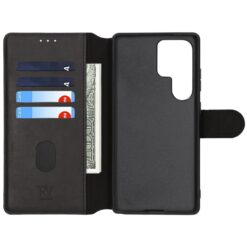 Samsung Galaxy S25 Ultra Plånboksfodral med Skärmskydd Svart