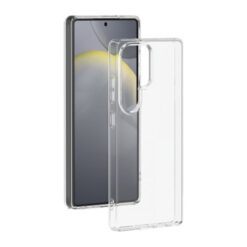 Samsung Galaxy S25 Ultra skal stöttåligt, transparent