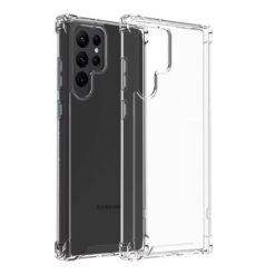 Samsung Galaxy S25 Ultra skal stöttåligt, transparent