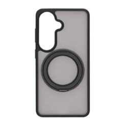 Samsung Galaxy S26 MagSafe-skal med roterbart ringstativ i svart matt