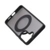 Samsung Galaxy S26 skal i svart med ringstativet uppfällt som kickstand