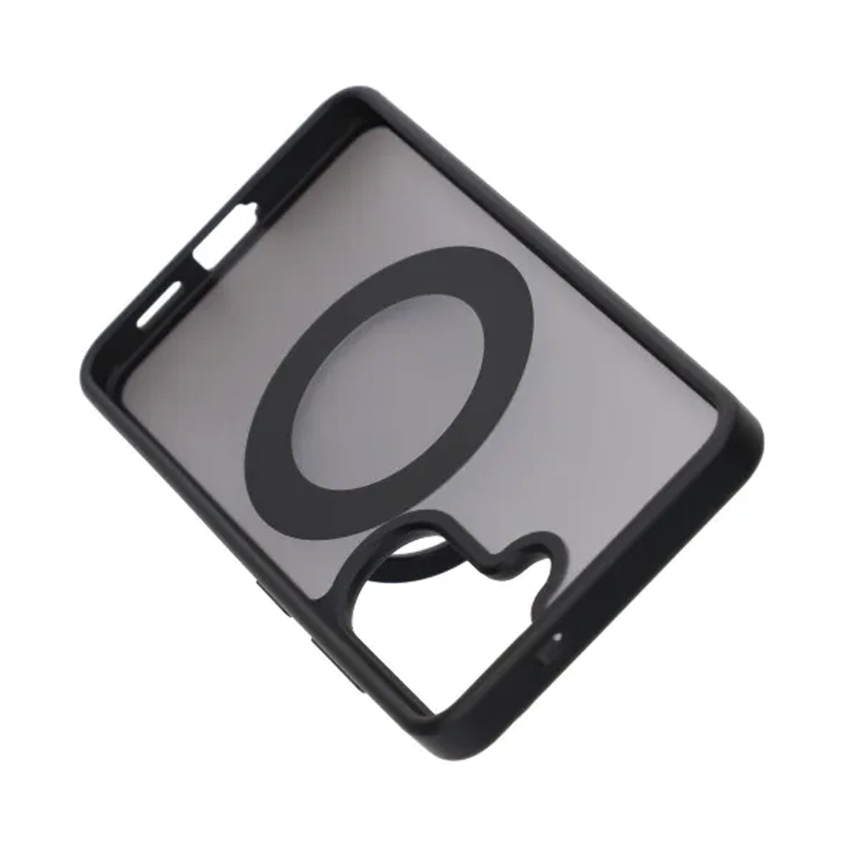 Samsung Galaxy S26 skal i svart med ringstativet uppfällt som kickstand