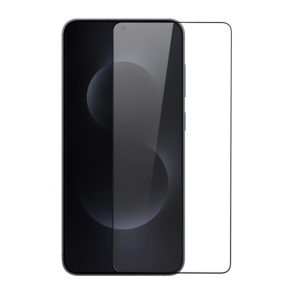 Samsung Galaxy S26 Plus skärmskydd härdat glas monterat på skärm