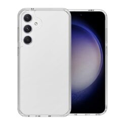 Samsung Galaxy S26 Plus transparent stöttåligt skal, baksida med kameraskydd