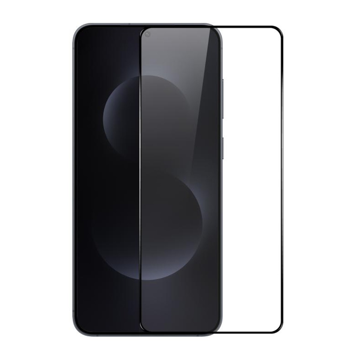 Samsung Galaxy S26 skärmskydd härdat glas monterat på skärm
