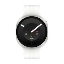 Samsung Galaxy Watch9 40mm Cream smartklocka rakt framifrån med urtavla