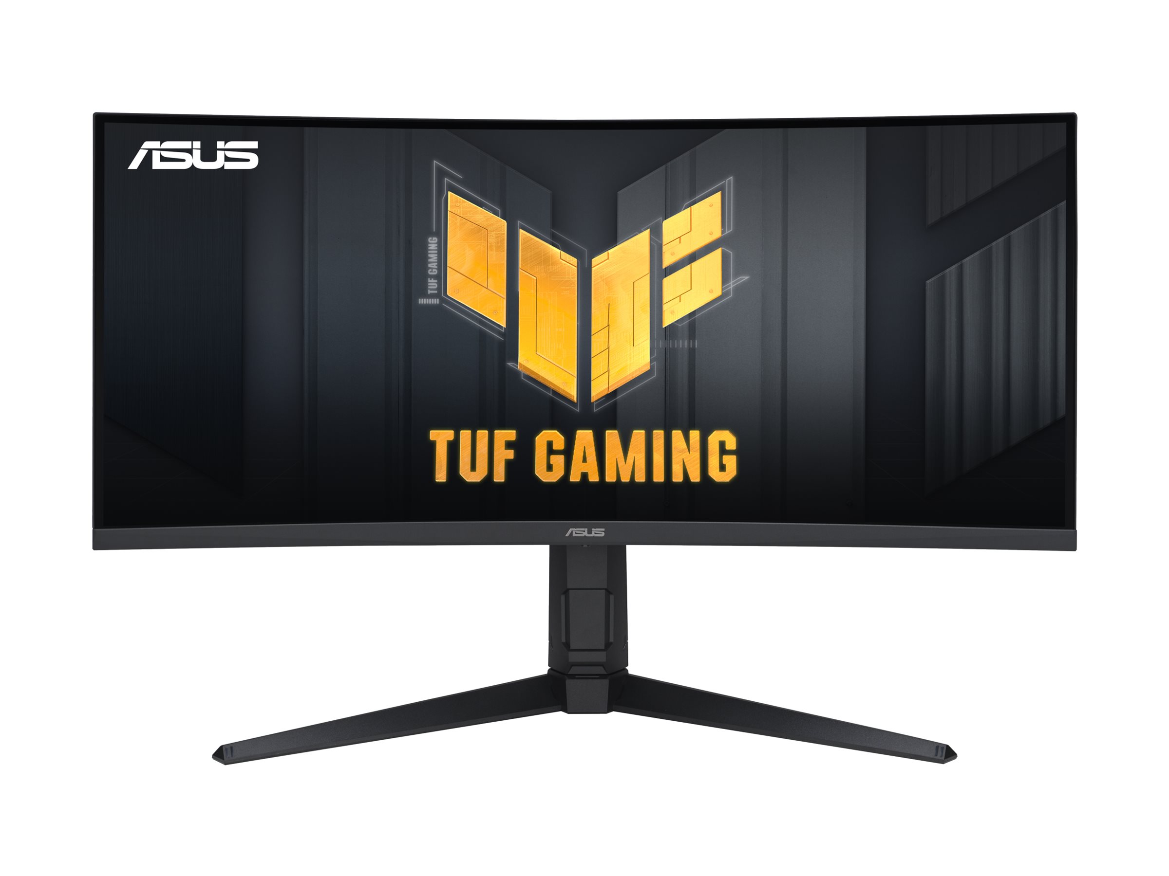 ASUS TUF Gaming VG34VQL3A böjd ultrawide gamingskärm framifrån
