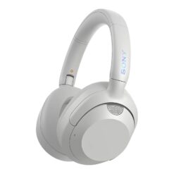 Sony WH-ULT900N trådlösa hörlurar i vitt snett framifrån