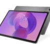 Lenovo Idea Tab Plus surfplatta i grått, sedd snett framifrån