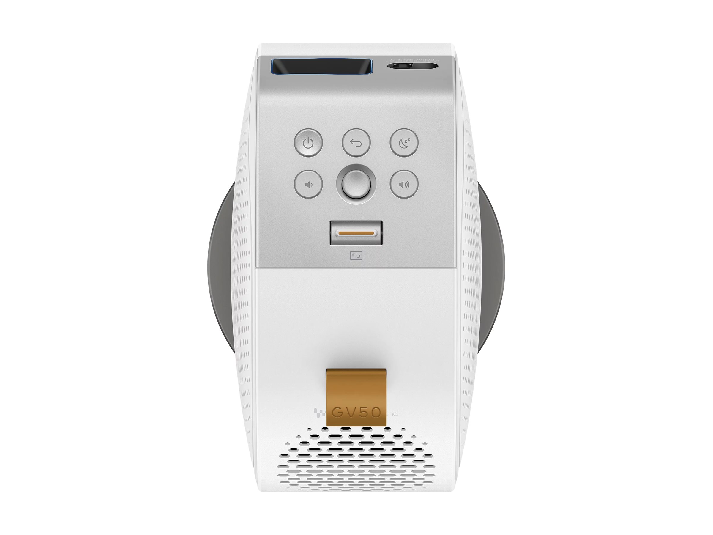 BenQ GV50 bärbar laserprojektor ovanifrån med knappar