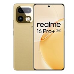 Realme 16 Pro+ 5G telefonen framifrån och bakifrån