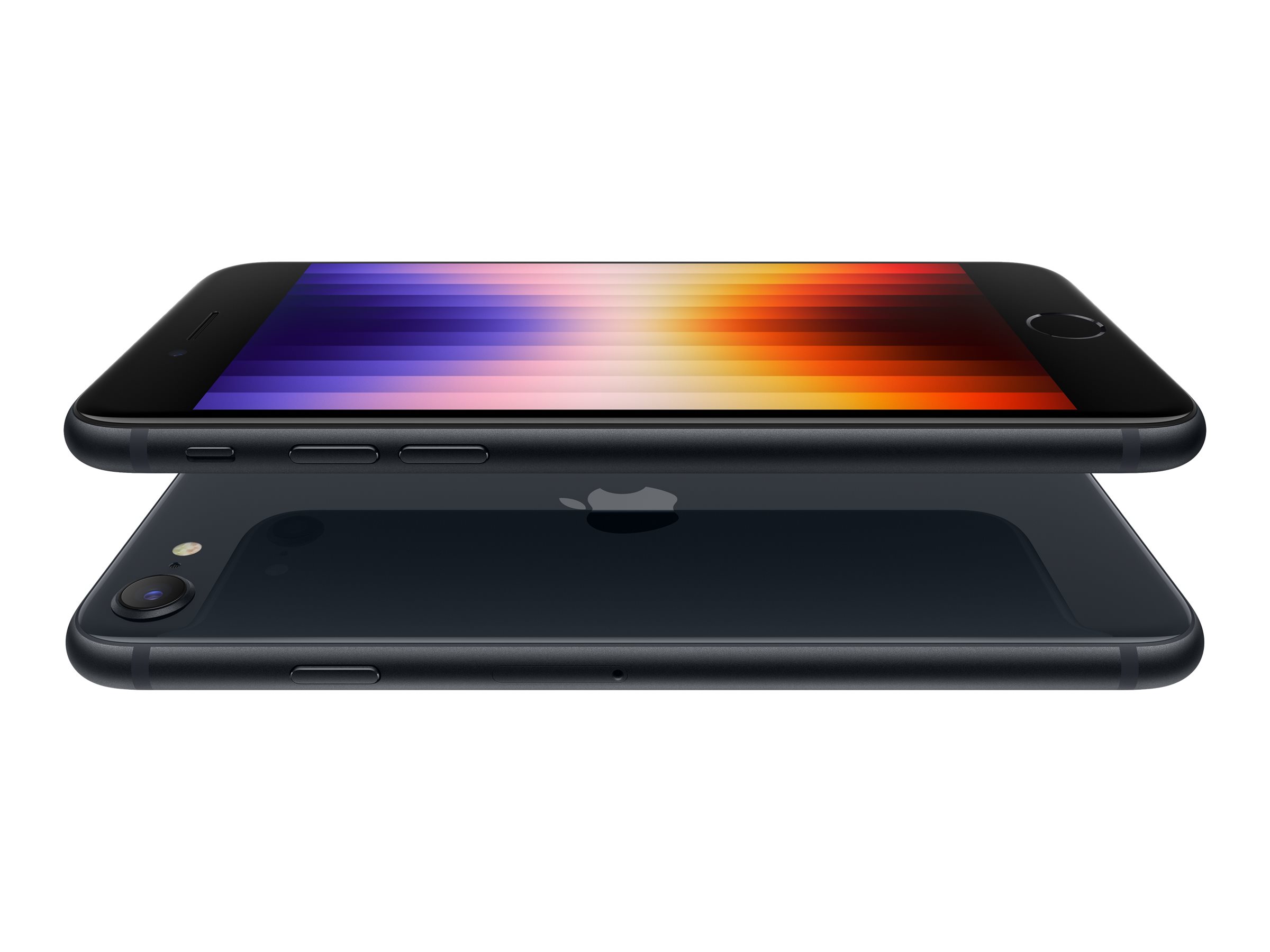 Apple iPhone SE (3:e generationen) 128 GB Midnatt Begagnad Grade C telefonen sedd från sidan