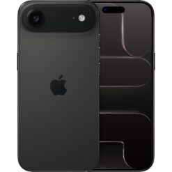 Apple iPhone Air 256GB Rymdsvart – ultratunn 5G-smartphone sedd framifrån och bakifrån