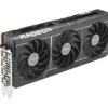 ASUS Prime Radeon RX 9070 XT OC Edition grafikkort sett snett från sidan med fläktarna synliga
