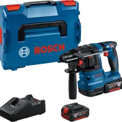 Bosch GBH 18V-22 Professional borrhammare med 2 batterier, laddare och L-BOXX