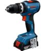 Bosch Professional GSB 18V-65 sladdlös slagborrmaskin med batteri sedd från sidan