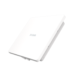 D-Link DAP-X3060OU vit Wi-Fi 6 accesspunkt för utomhus, snett framifrån
