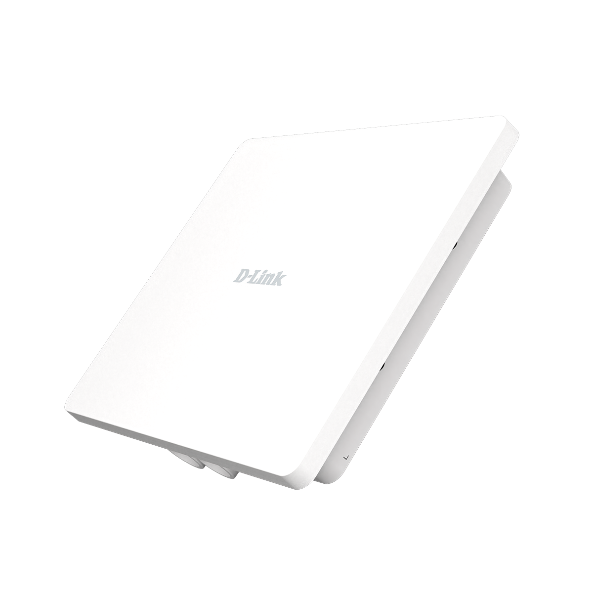 D-Link DAP-X3060OU vit Wi-Fi 6 accesspunkt för utomhus, snett framifrån