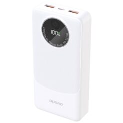 Dudao K12Pro powerbank 20000 mAh vit, sedd framifrån