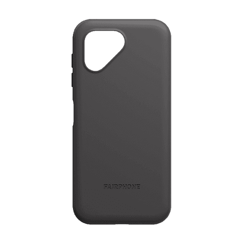 Skyddsskal till Fairphone 5 i färgen matt svart, framifrån