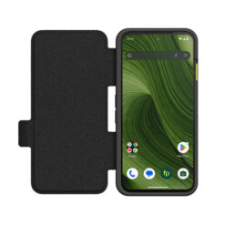 Flipfodral till Fairphone 6 i färgen svart, framifrån