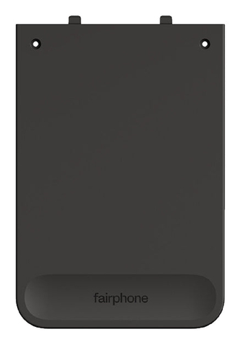 Fairphone 6 nedre baksida i färgen svart, alternativ vy