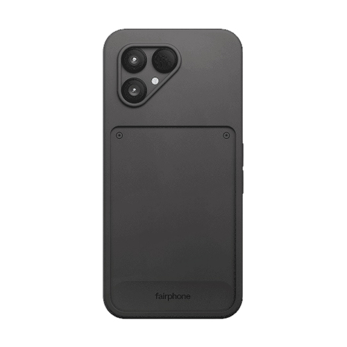 Skyddsskal till Fairphone 6 i färgen svart, ytterligare vy