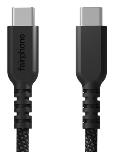 USB-C-kabel på 1 m i färgen svart, alternativ vy
