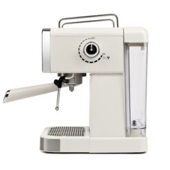 Girmi MC55 Caffè Sonata beige espressomaskin sedd från sidan med vattentank och portafilter