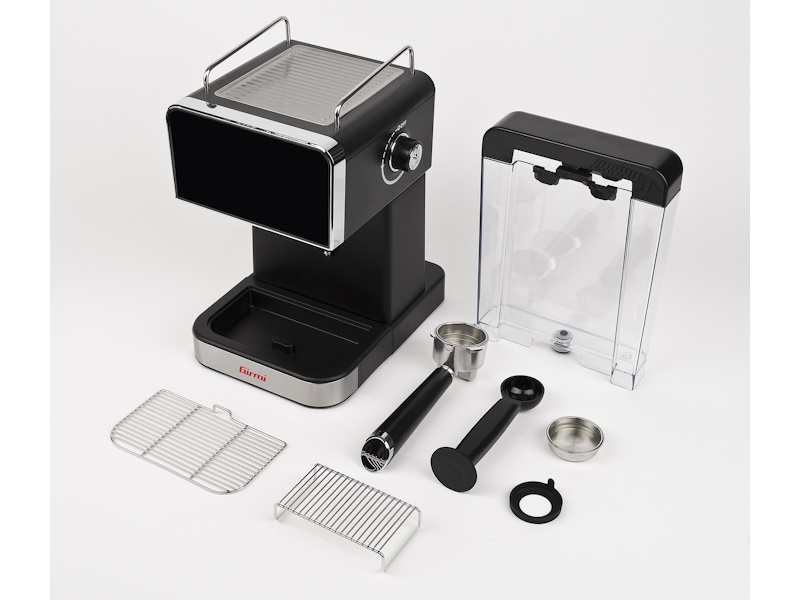 Girmi MC55 Caffè Sonata svart med vattentank, portafilter, filter och tamper uppradade