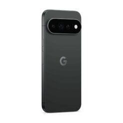 Baksidan på svarta Google Pixel 11 Pro XL med kamerabalk och G-logotyp