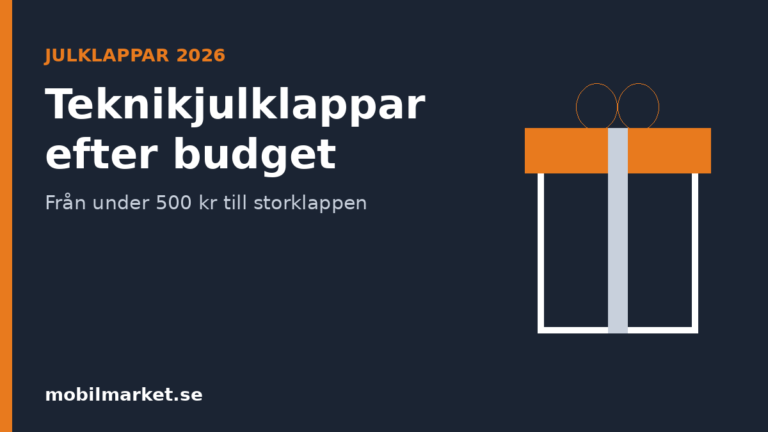 Julklappar teknik 2026: bästa teknikklapparna efter budget