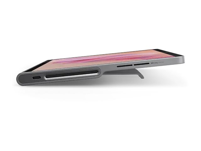 Lenovo Tab Plus ZADX surfplatta på stödet i liggande läge