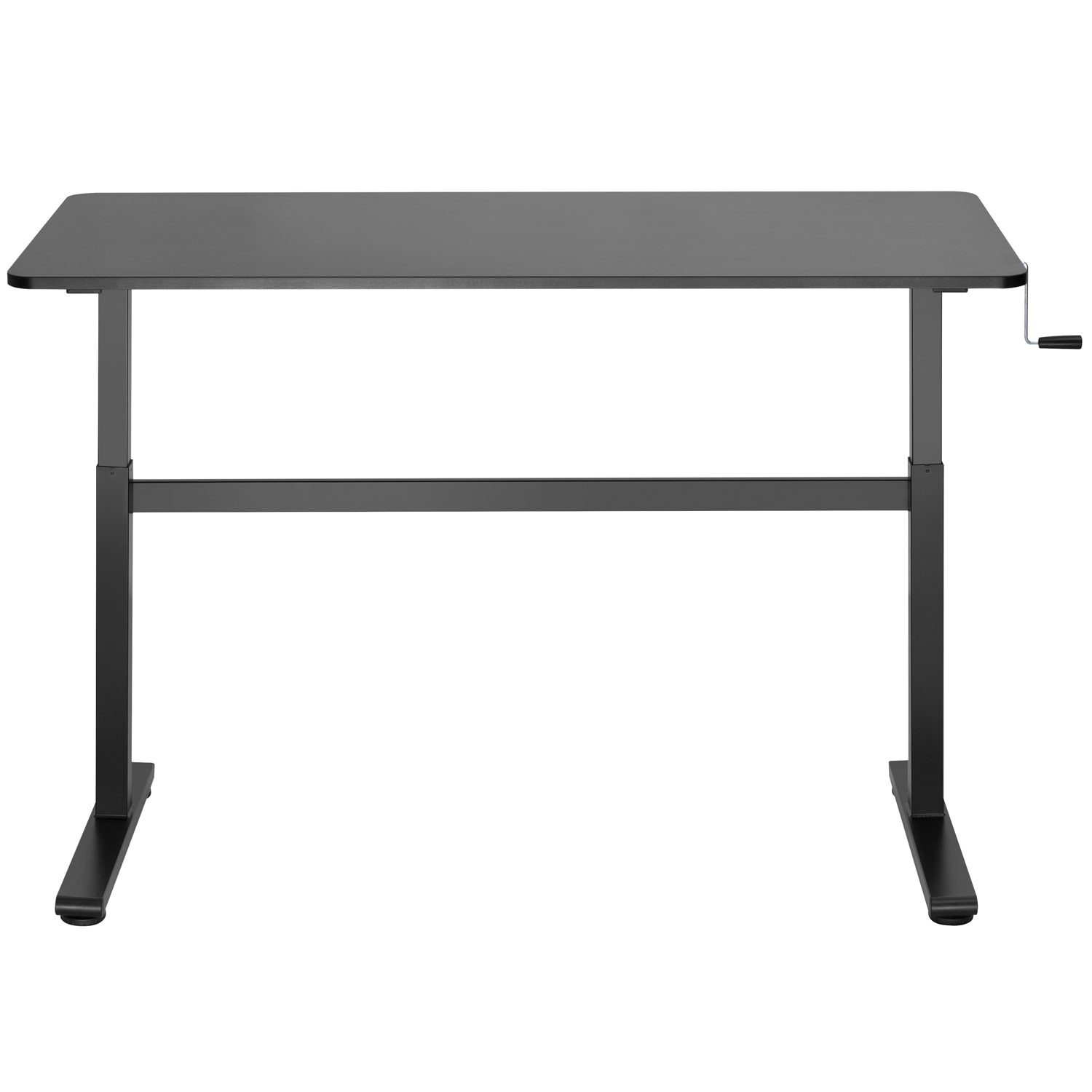 LogiLink EO0027 Höj- och Sänkbart Skrivbord med Vev - 140 x 60 cm - 700-1170 mm - Svart