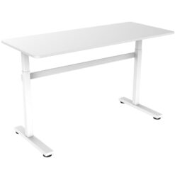 LogiLink EO0027W Höj- och Sänkbart Skrivbord med Vev - 140 x 60 cm - 700-1170 mm - Vit