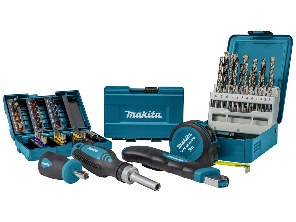Makita B-49725 bor- och bitsset, innehåll och tillbehör