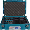 Makita B-49725 bor- och bitsset, öppen MAKPAC-låda från sidan