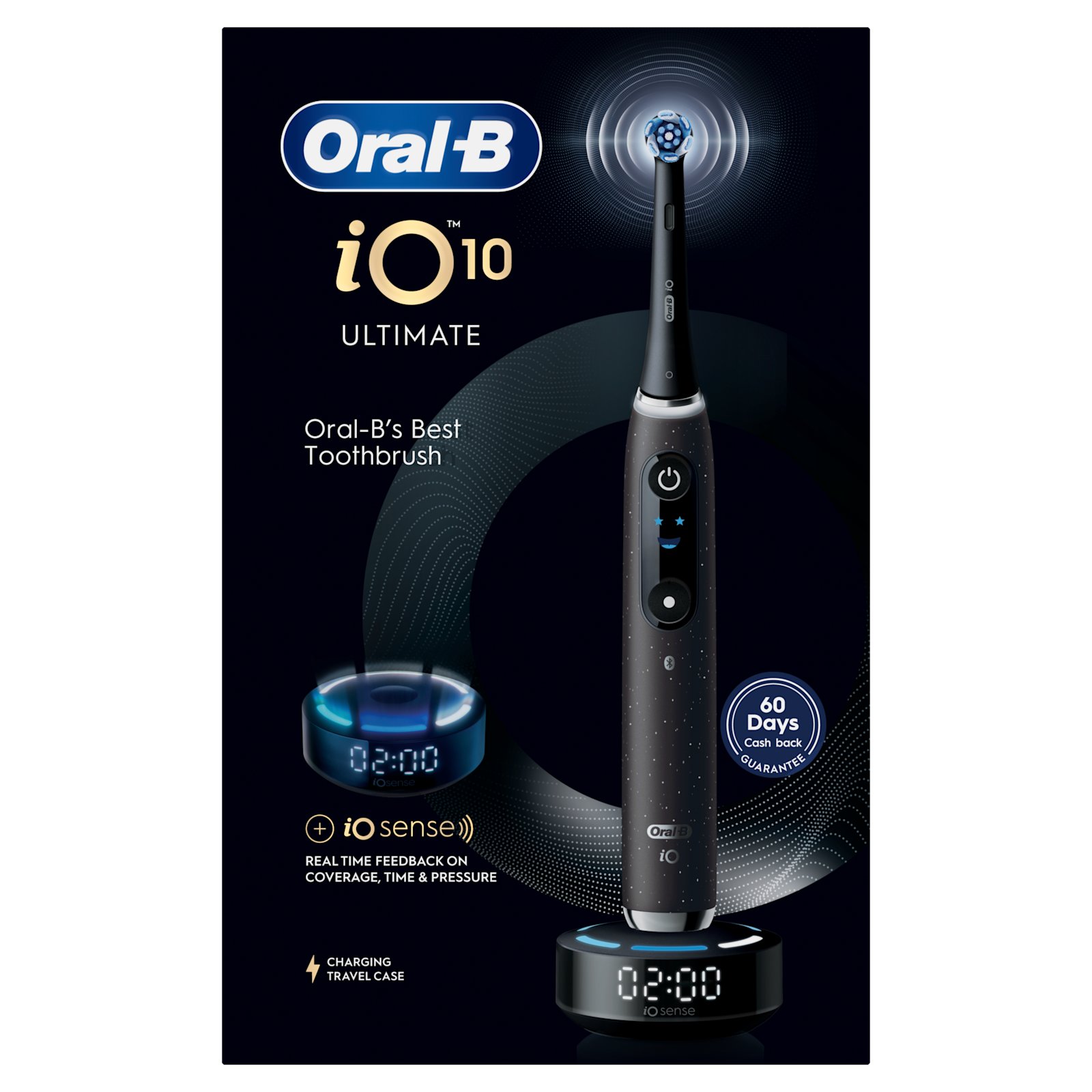 Förpackning för Oral-B iO Series 10 eltandborste med iO Sense-laddare