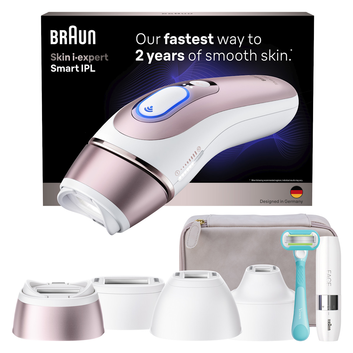 Braun Skin i·expert PL7432 IPL-apparat med fyra huvuden, rakhyvel och förvaringsväska