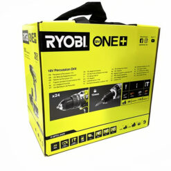 Ryobi ONE+ R18PD2-242S 18 V borrskruvdragare, förpackningens baksida